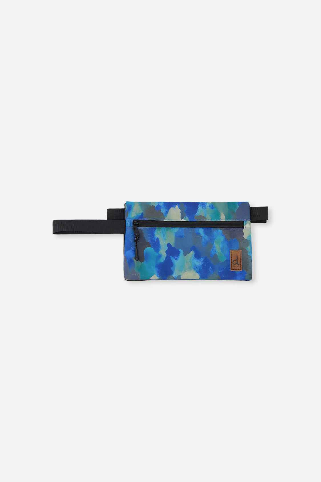 Pencil Case Blue And Grey Camouflage