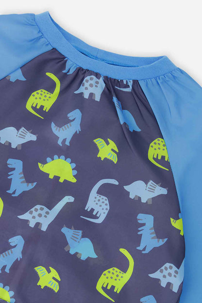 Apron Blue Printed Dinos