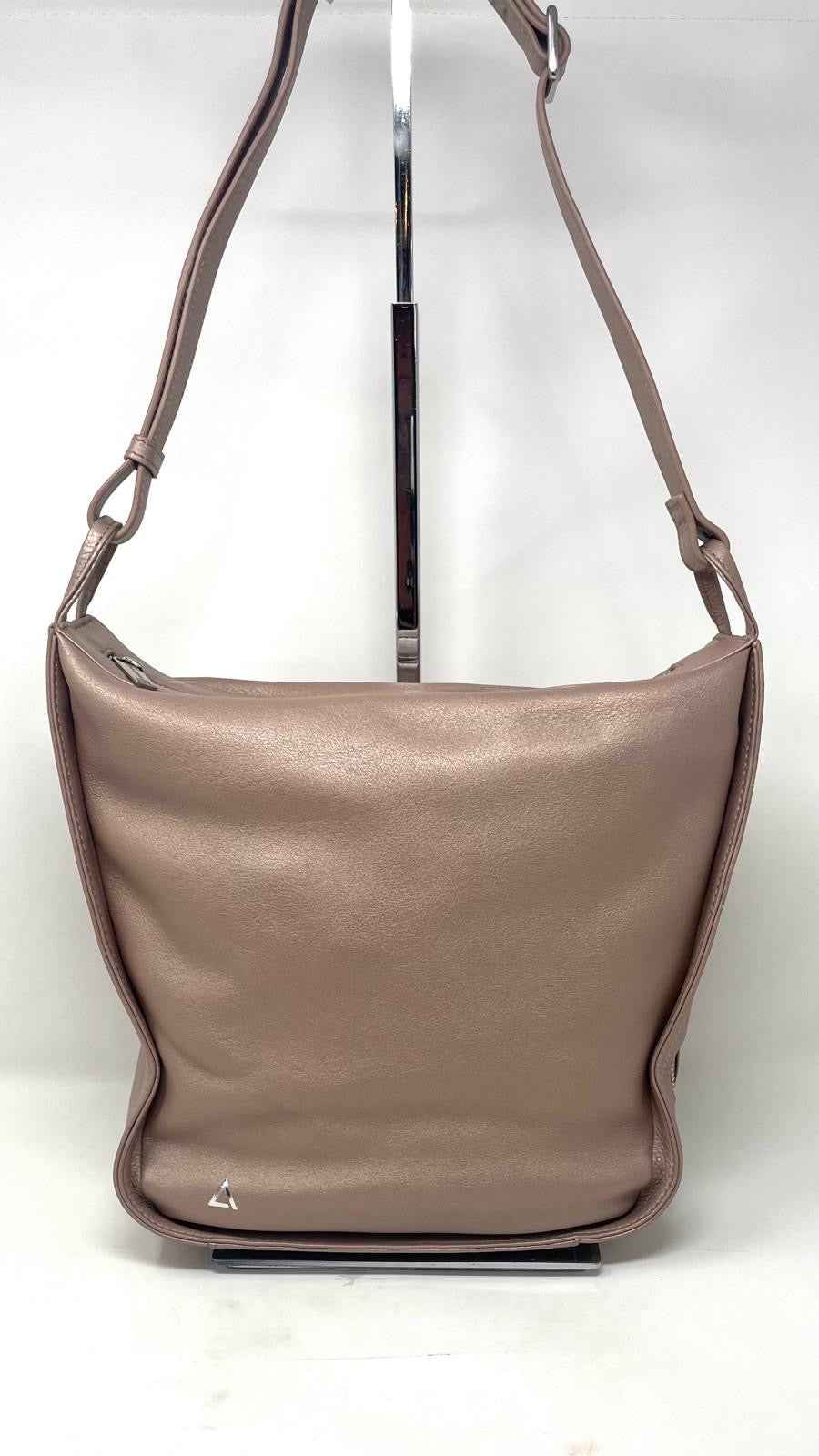 sac à main souple en bandoulière, rose platine, Julie