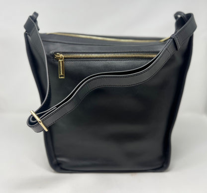 sac à main souple en bandoulière, Noir, Julie