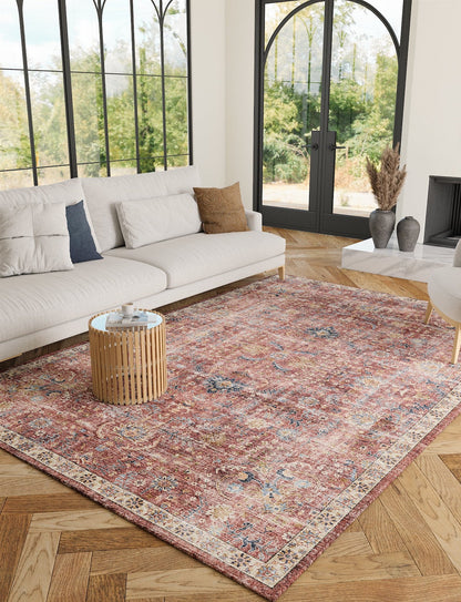 Teppich Jasper Rose Taupe Rot