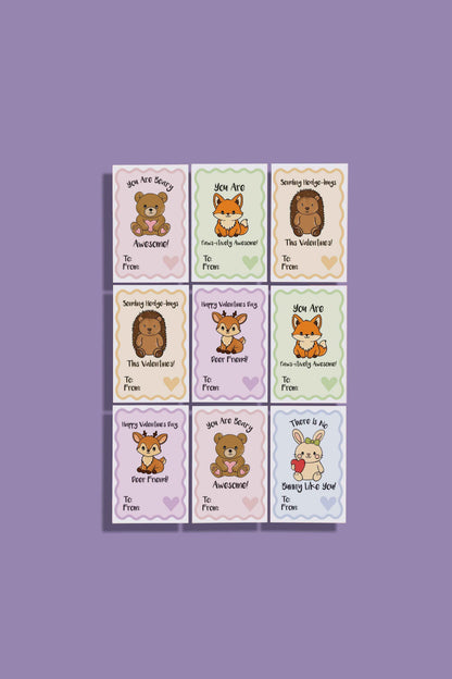 Woodland Valentine's Day Set - Card Set