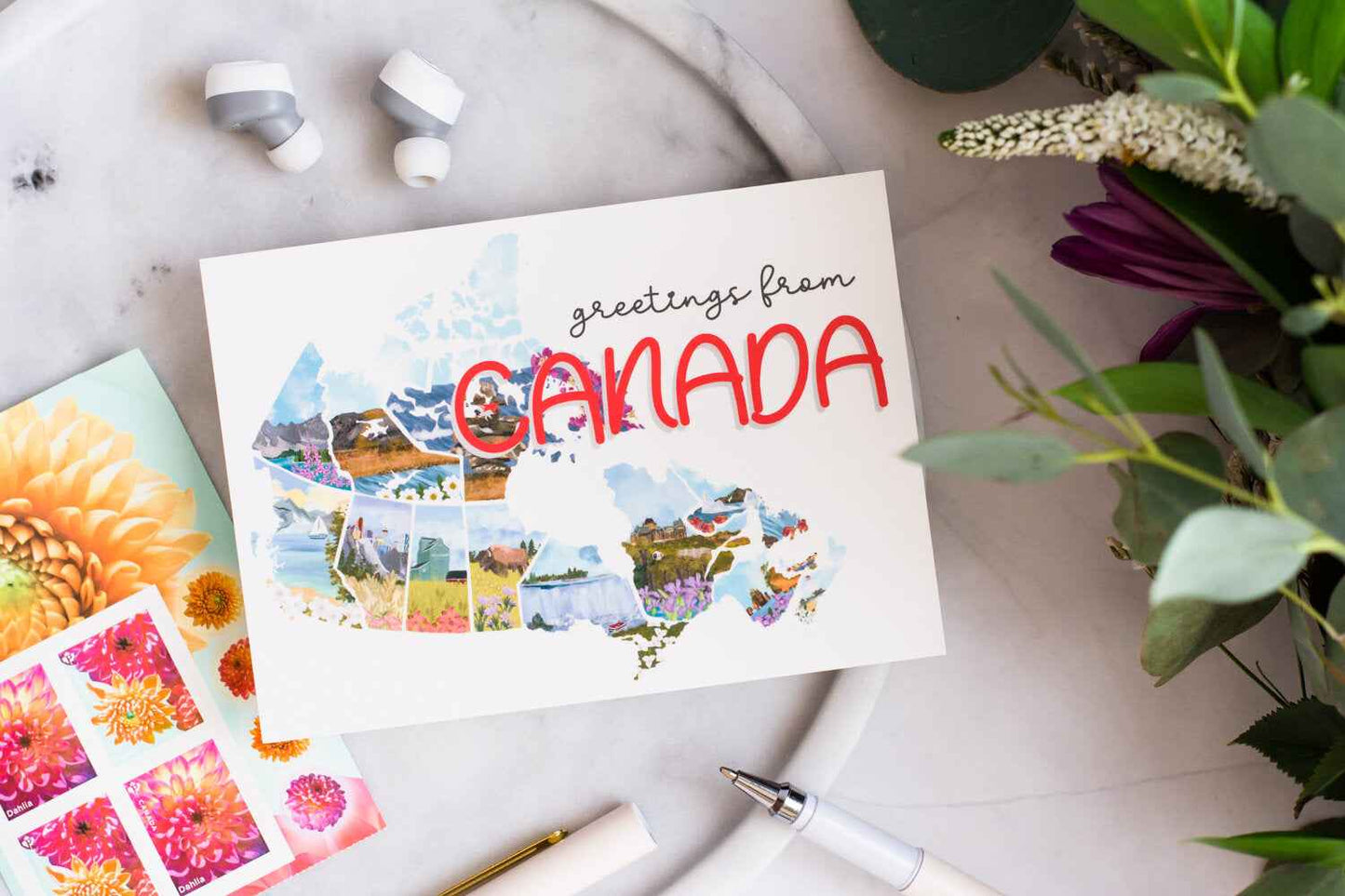 Greetings From Canada Postcard