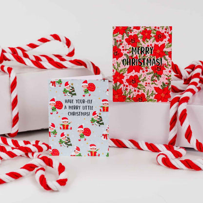 Merry Christmas! (Poinsettia) - Greeting Card