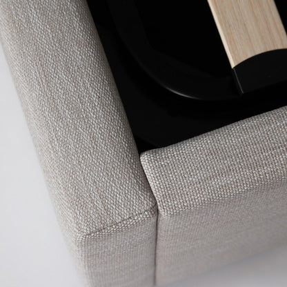 Seine Upholstered Storage Bed - Sand