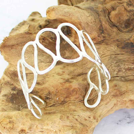 Open Loop Metal Cuff - Silver Colour