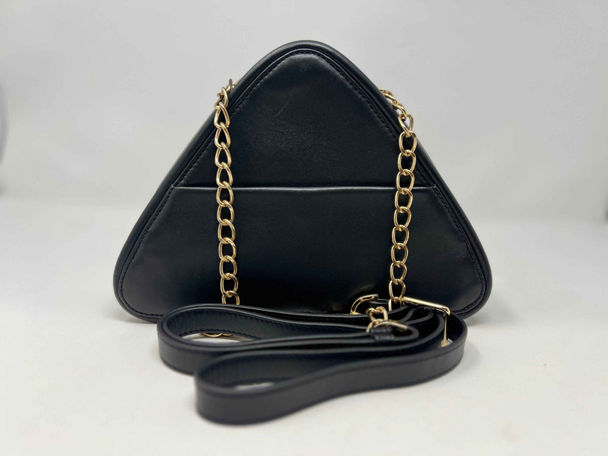 Sac de soirée de forme triangulaire, Noir, Kiana