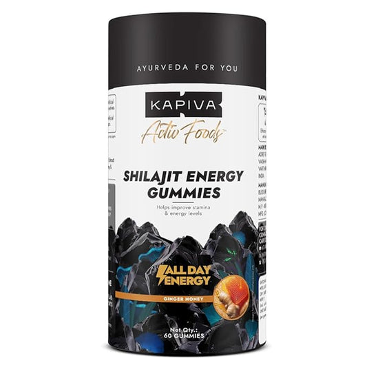 Kapiva Himalayan Shilajit Gummies | 225mg Shilajit/Gummy | Ginger Honey Flavour | NABL-Certified Gummy | Boosts Energy Levels, Endurance & Stamina | No Added Sugar | Gelatin Free