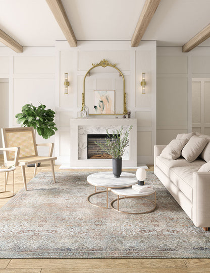 Kissara Beige Blue Rug