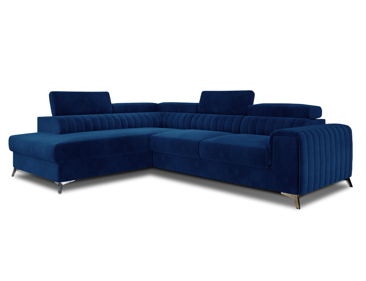 Laurence Sectional Storage Sleeper Chaise Sofa - Blue