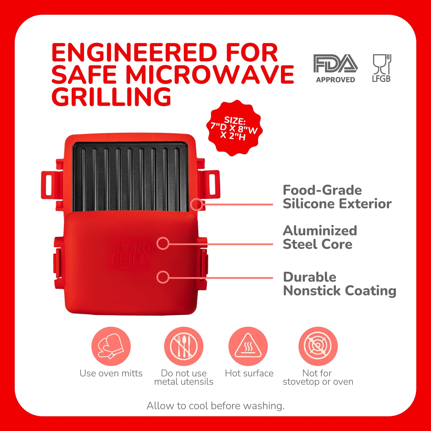 Micro Grill Max™ - Large Microwave Grill & Sandwich Maker