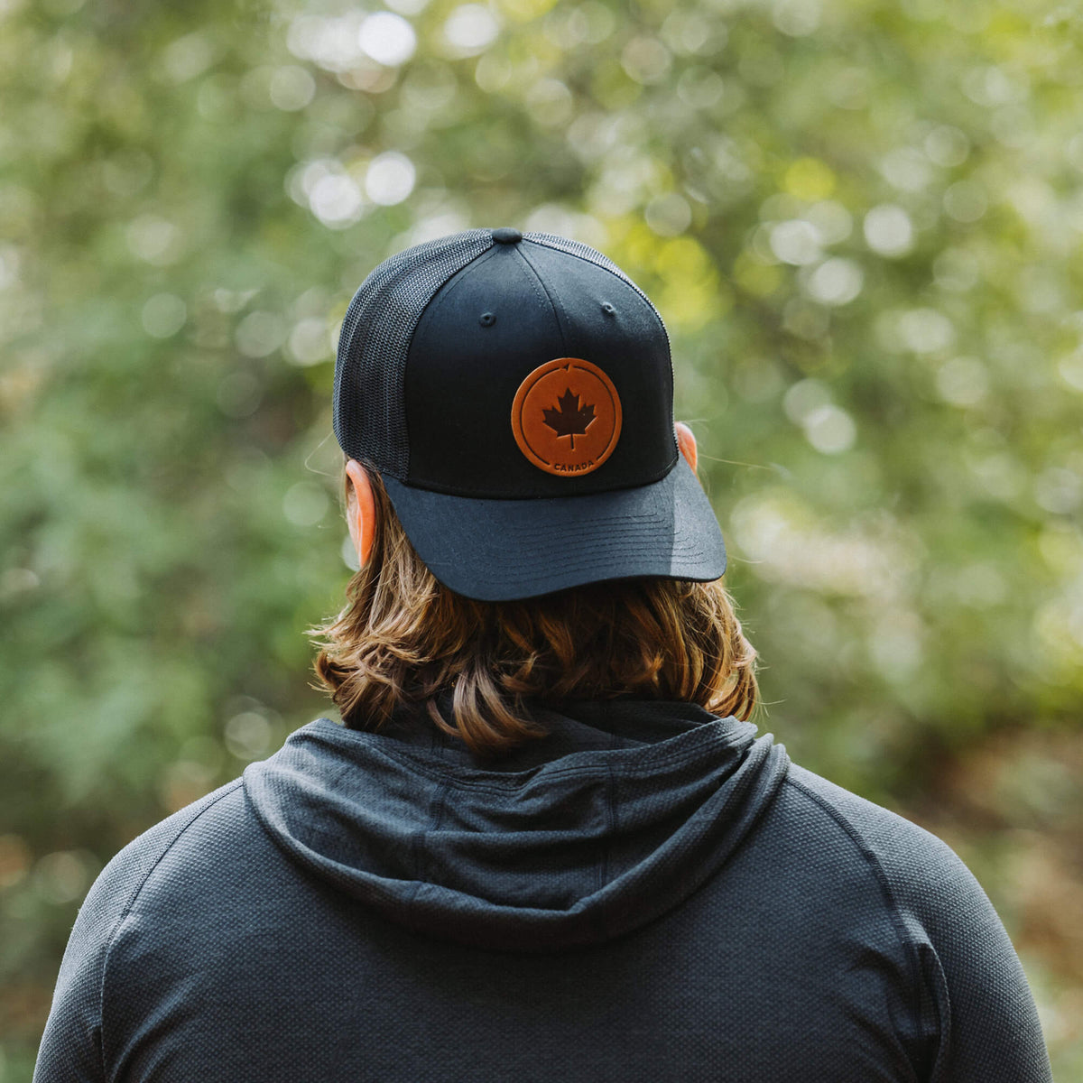 British Columbia Leather Patch Trucker Hat