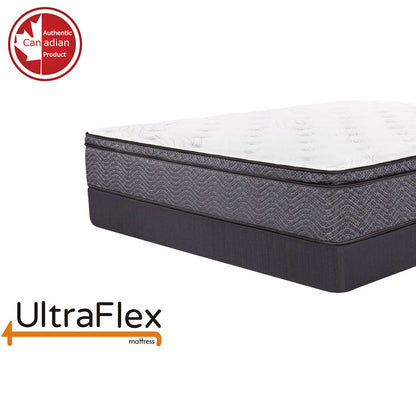 UltraFlex® REVIVE- Hybrid 12” Breathable Pillowtop, Spinal Support HDcoils, Luxury Hypoallergic Foam Encasement, Pressure Relieving Mattress (Made in Canada) - With Waterproof Mattress Protector