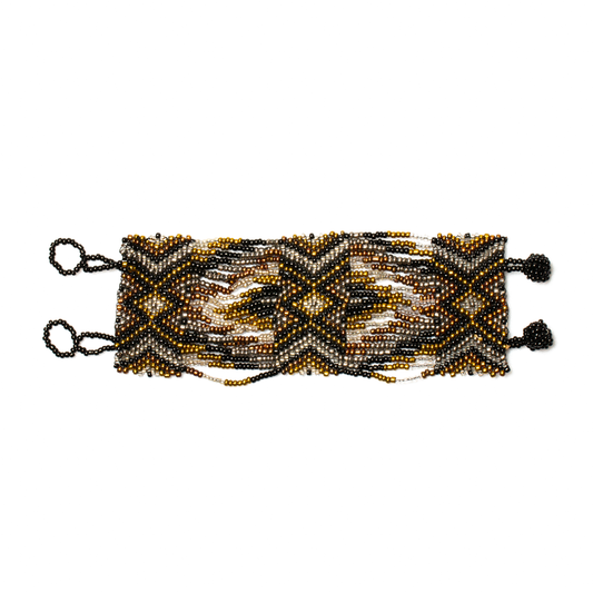 Beaded Aztec Wide Bracelet
