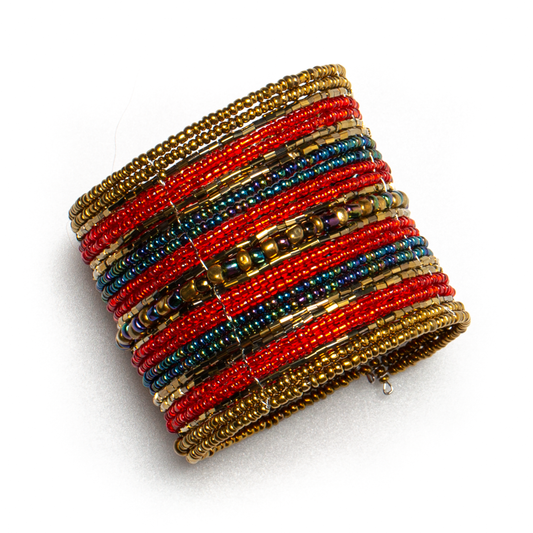 Striped Beaded Cuff