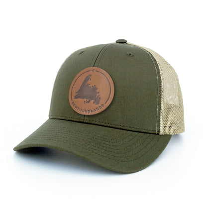 Newfoundland Leather Patch Trucker Hat