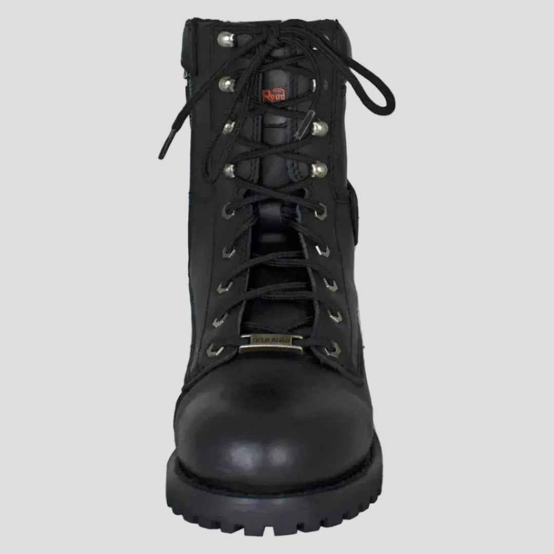 Open Road Men's 8" Quilted Motorcycle Boots
