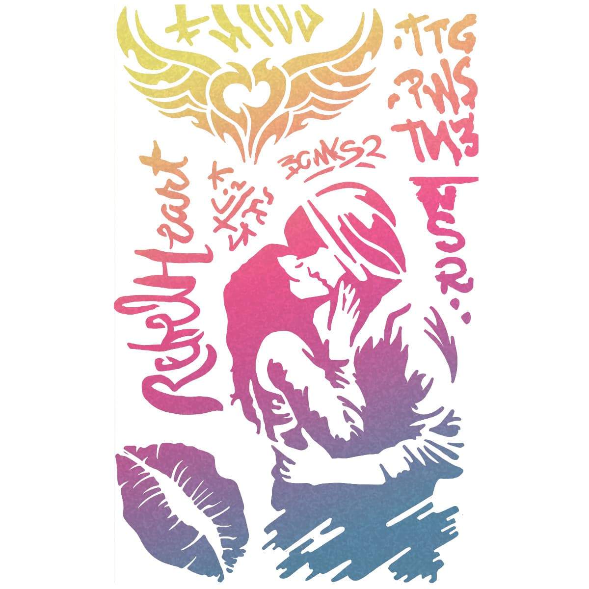Texture Stencil 5"x8" Urban Kiss