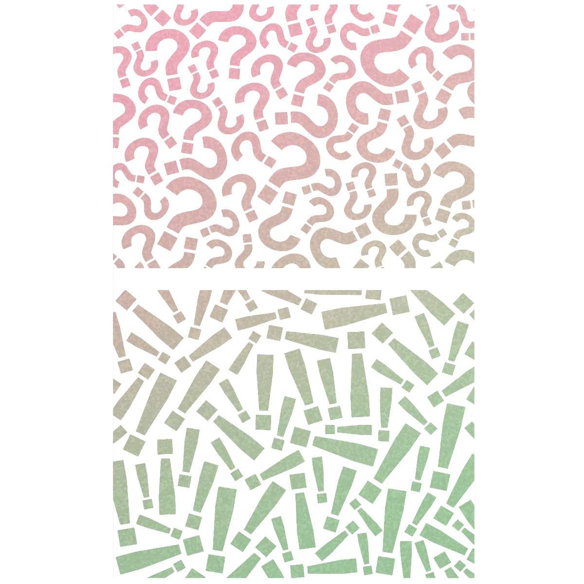 Texture Stencil 5"x8" Question Mark