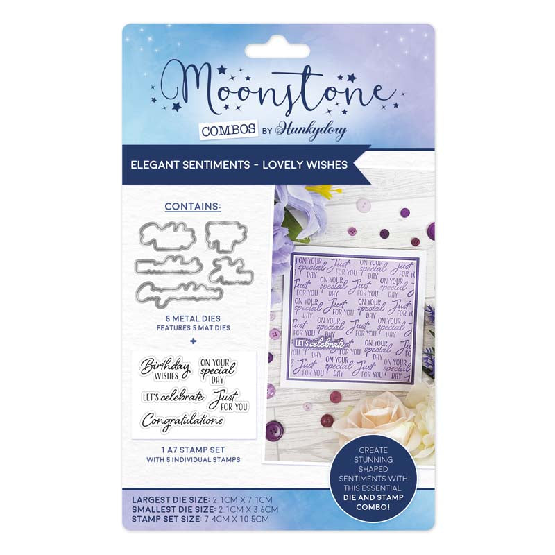 Moonstone Combos - Elegant Sentiments - Lovely Wishes