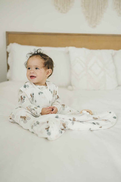 Baby Bamboo Muslin Sleep Sack 0.5 TOG - Bears on Bikes