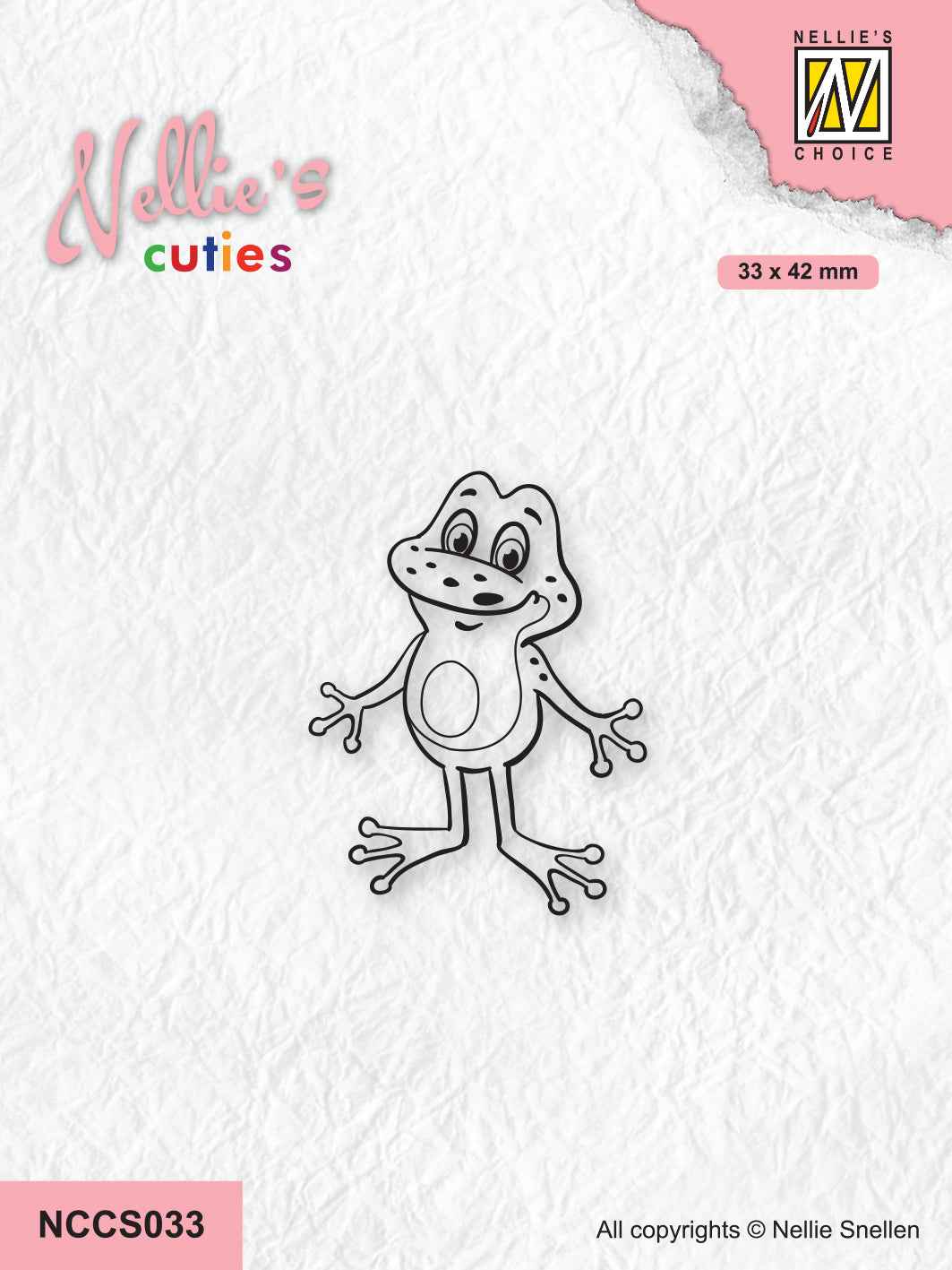 Nellie's Choice Clear Stamp Nellie's Cuties - Frog Series - Frog-3
