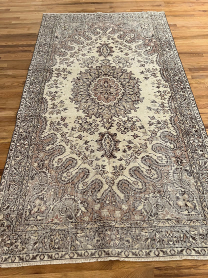 Vintage Turkish Oushak Rug | 9’ 4” x 5’ 5”