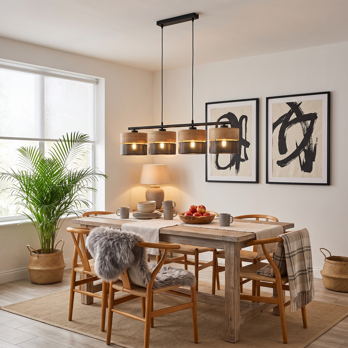 NICOL Nordic Minimalist Pendant Light Fixture for Kitchen Island, Dining Area & Living Room