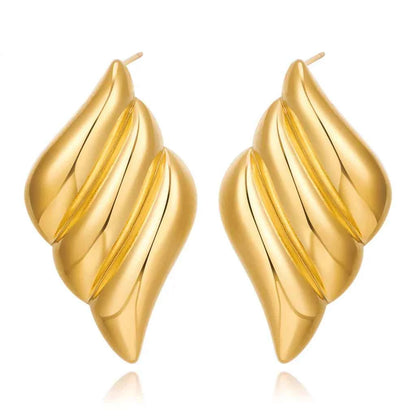 Triple Wing Gold Studs