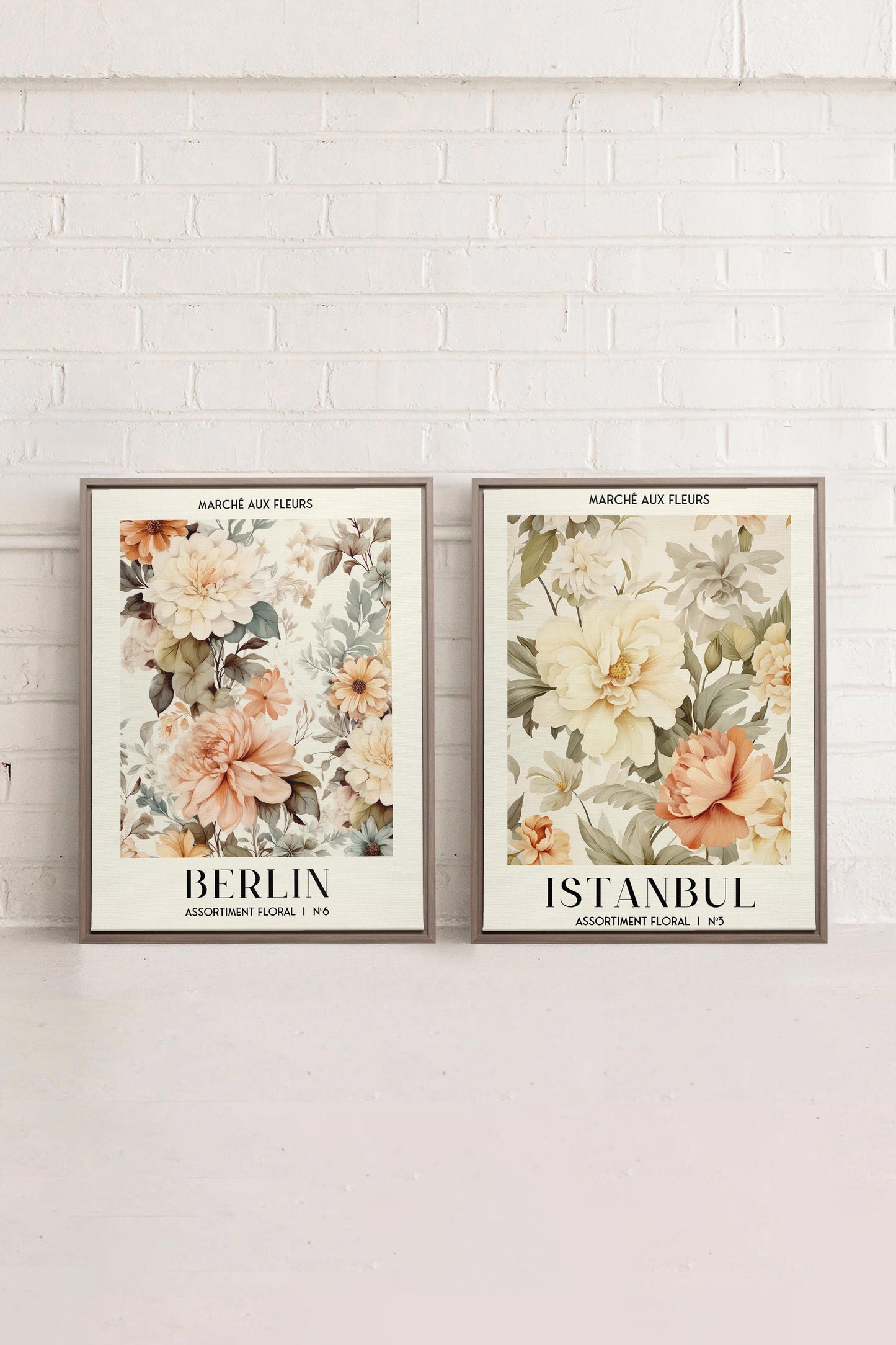DUO ASSORTIMENT FLORAL (2 Oeuvres sur toile étirée)