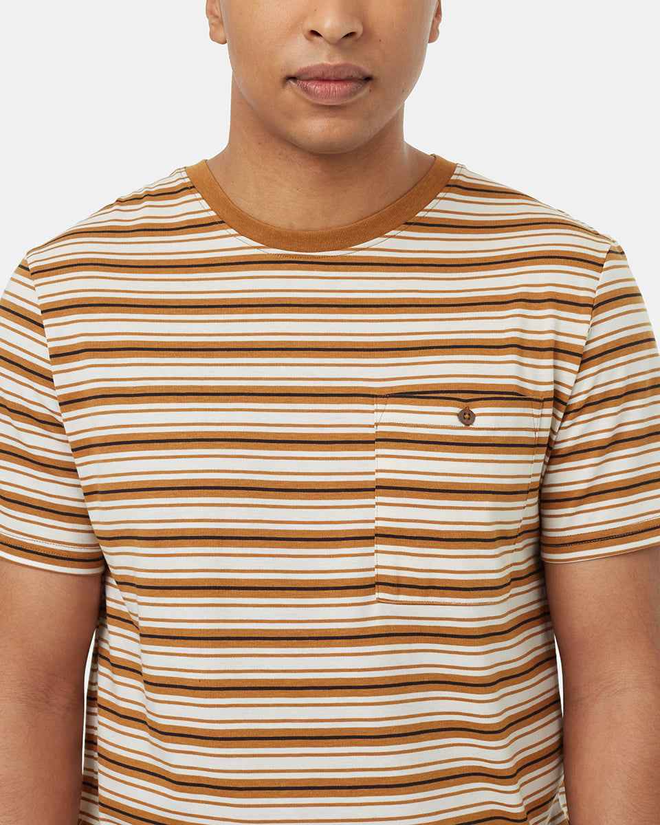TreeBlend Stripe Button Pocket T-Shirt