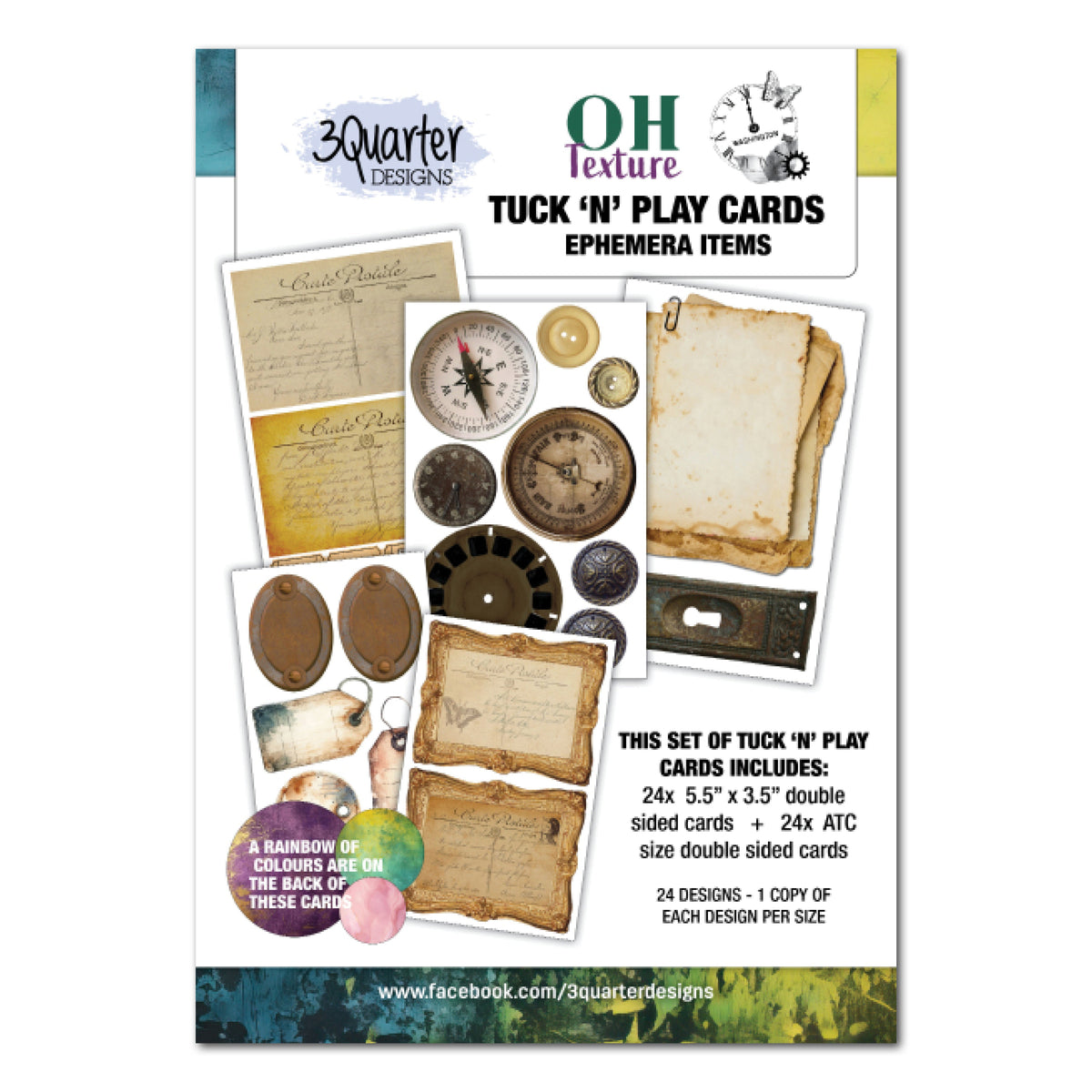 3Quarter Designs Oh Texture - Tuck N Play Cards