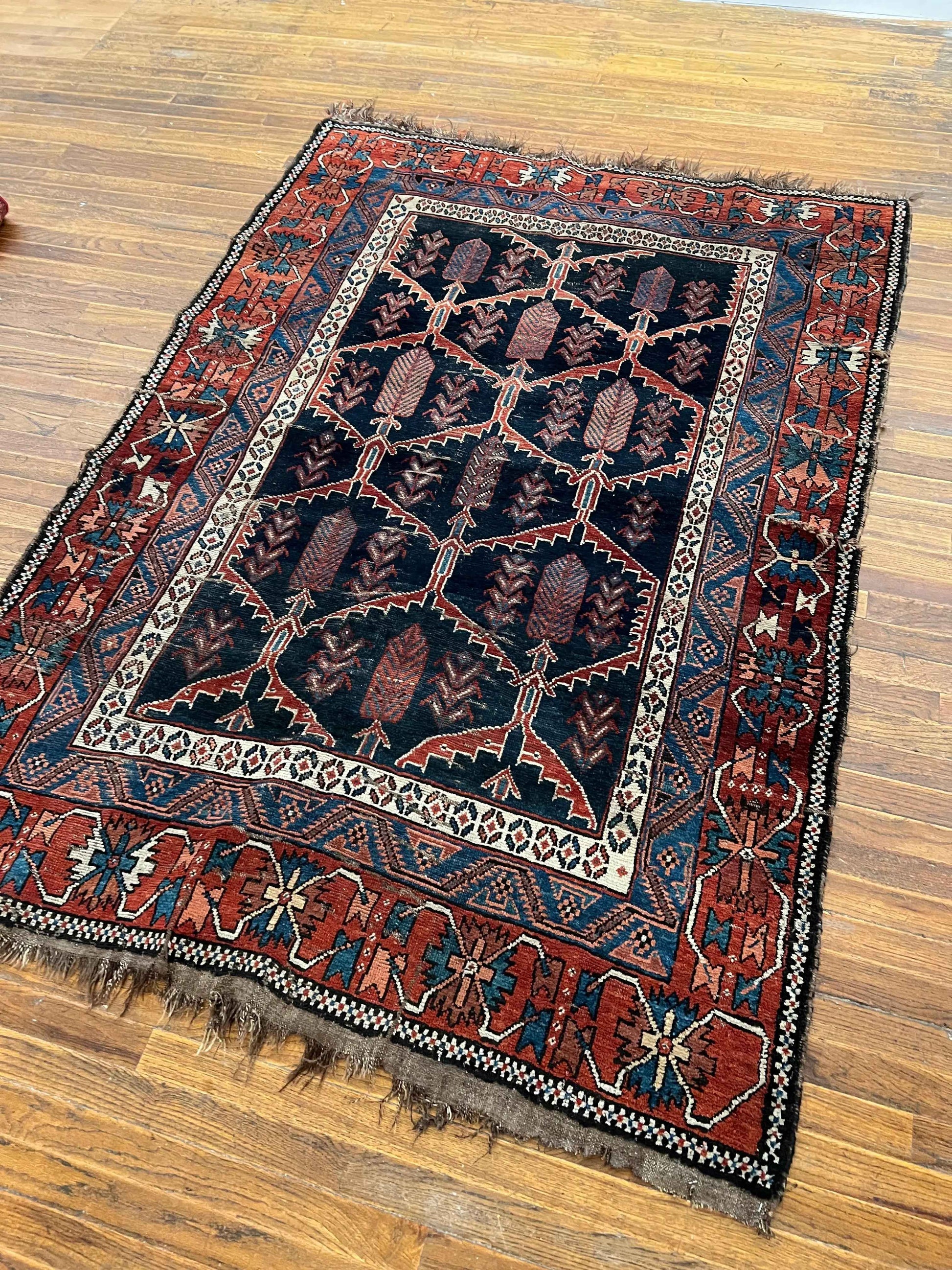 Antique Persian Afshar Rug | 7’ 4" x 5’