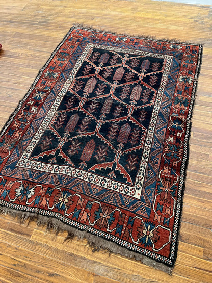 Antiker persischer Afshar Teppich | 224 x 152 cm