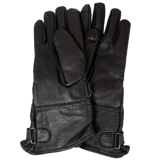 Open Road Men's Leather Gauntlet Riding Gloves