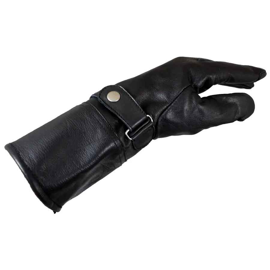 Open Road Men's Leather Gauntlet Riding Gloves