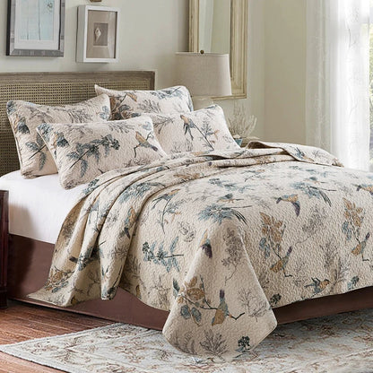 Ophelia 3 Pc Light Weight Quilted Comforter Set - Multiple Options
