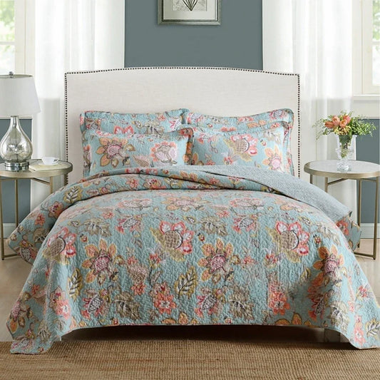 Ophelia 3 Pc Light Weight Quilted Comforter Set - Multiple Options