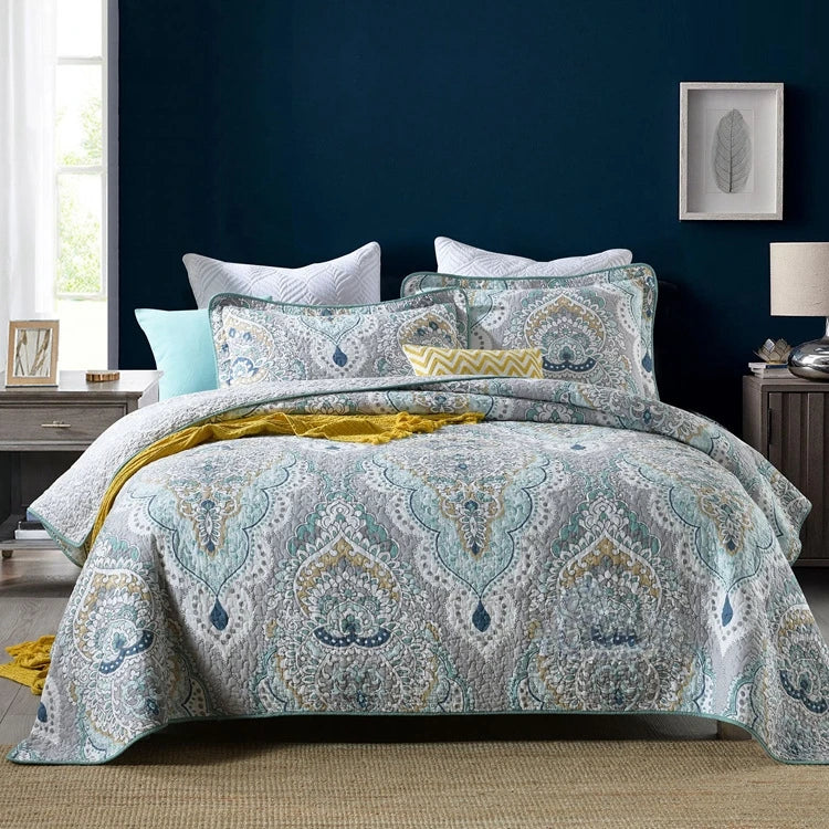 Ophelia 3 Pc Light Weight Quilted Comforter Set - Multiple Options