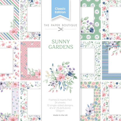 The Paper Boutique Sunny Gardens Frames & Insert Papers for 6 in x 6 in