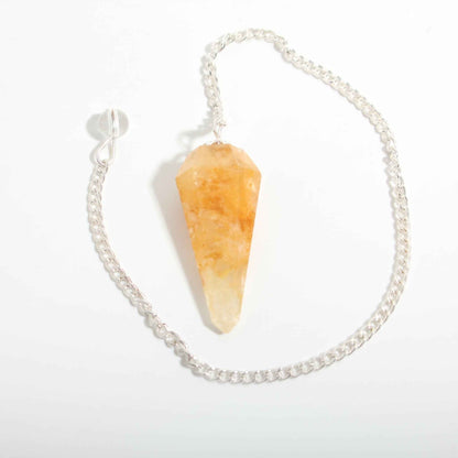 Golden Quartz Pendulum 6 Facet & Bead - 3 Pack
