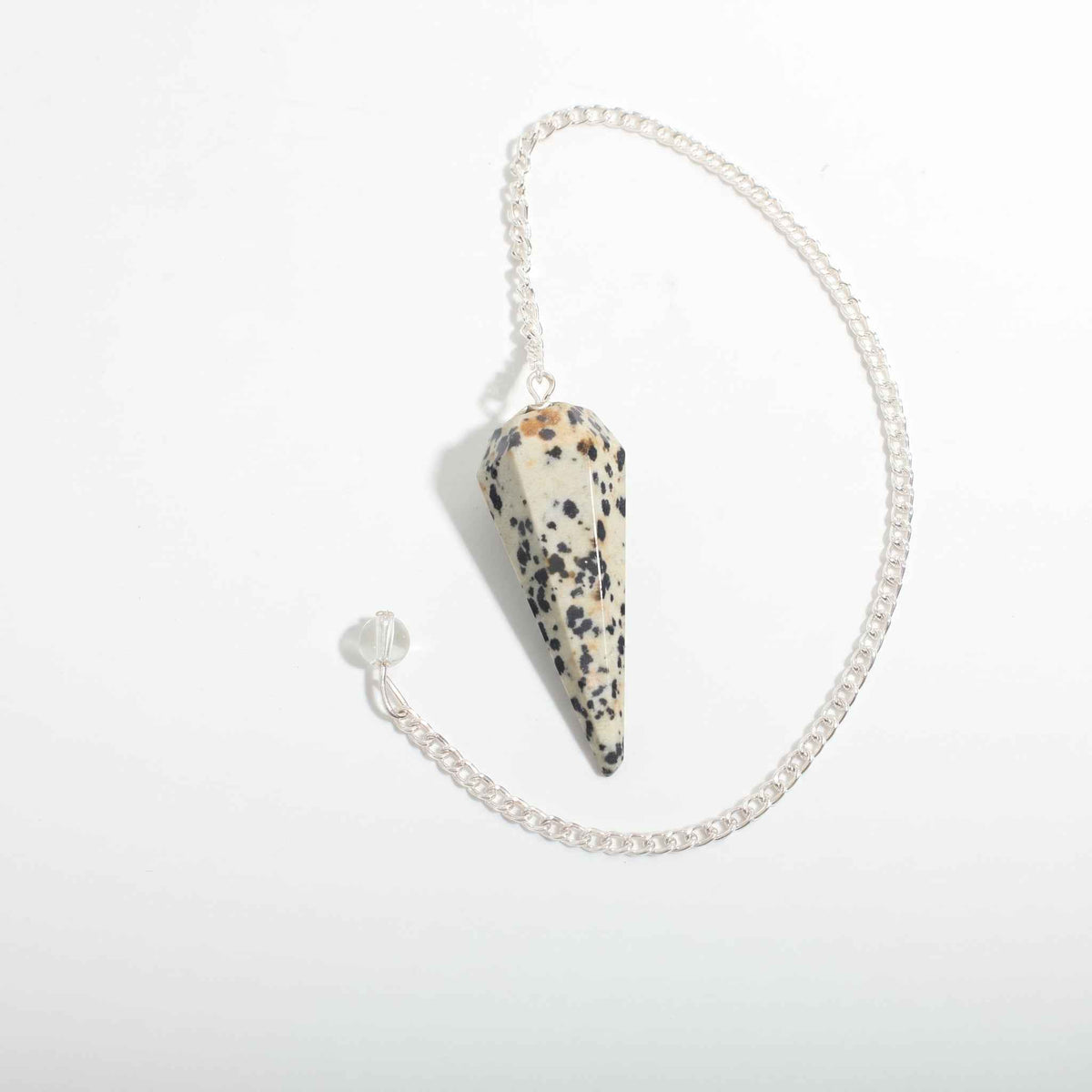 Dalmatian Jasper Pendulum 6 Facet & Bead - 3 Pack