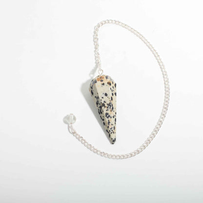 Dalmatian Jasper Pendulum 6 Facet & Bead - 3 Pack