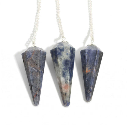Sodalite Pendulum 6 Facet & Bead - 3 Pack