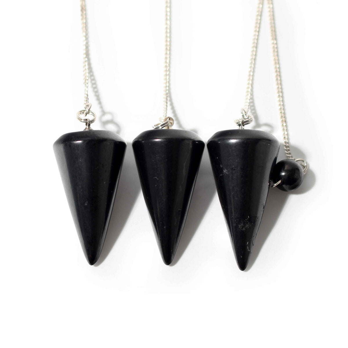 Shungite Rounded Pendulum - 3 Pack