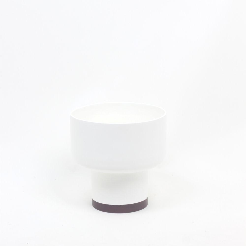 Perla - White Bamboo Mid-Century Mushroom Planter