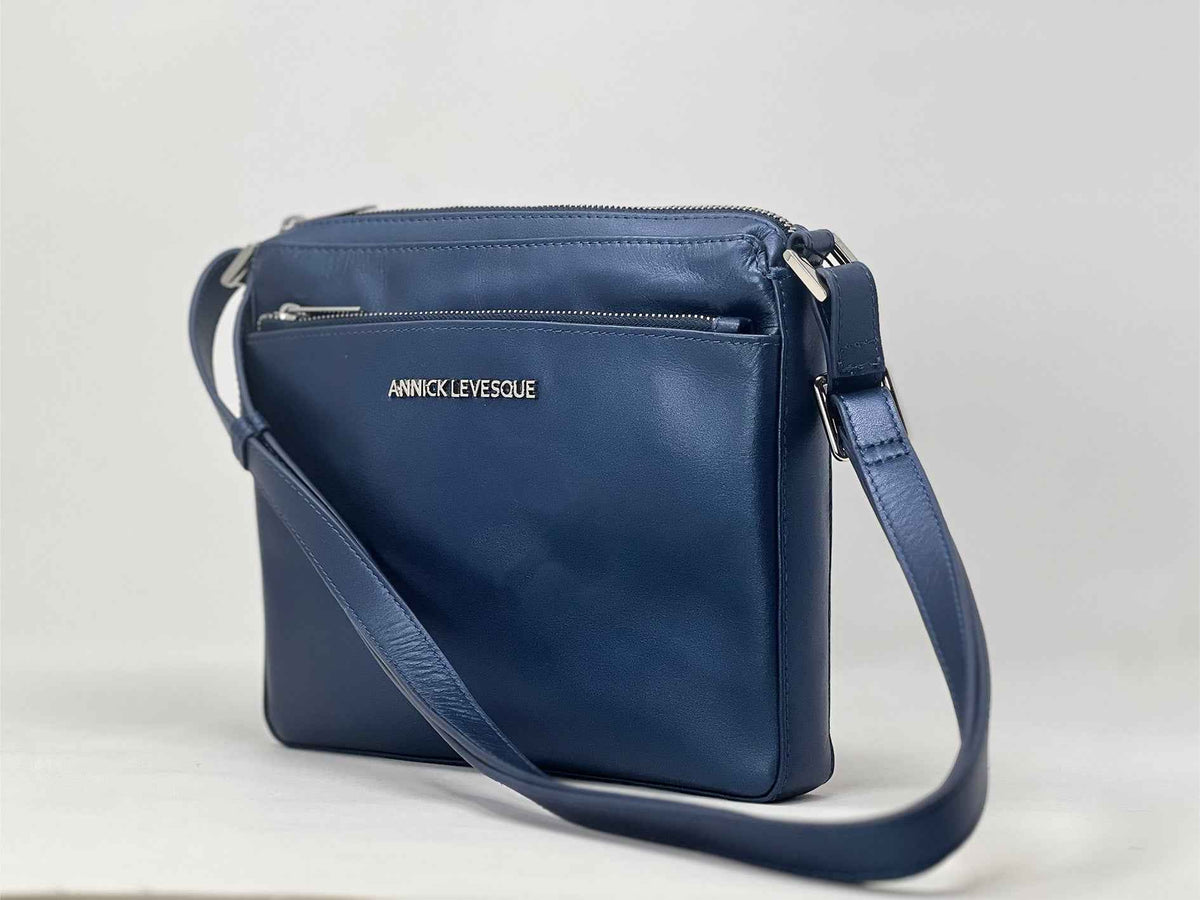 Sac à bandoulière "Crossbody" bleu | Gisèle petit