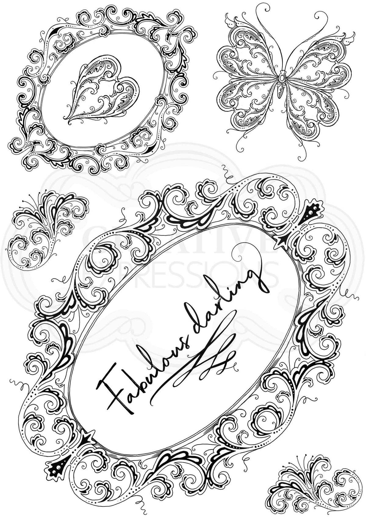 Decadance A5 Clear Stamp Set