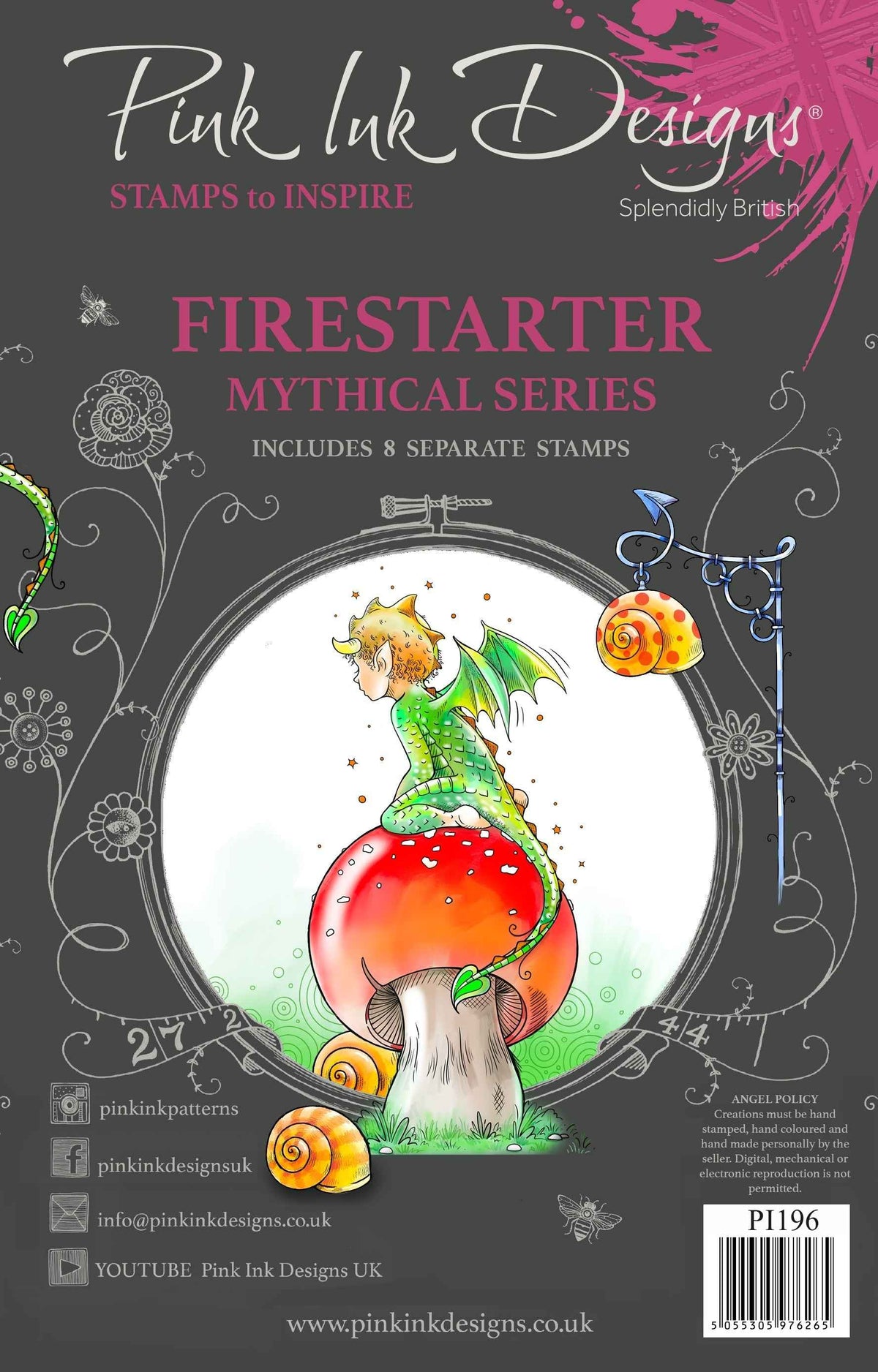 Pink Ink Designs Firestarter 6 in x 8 in Clear Stamp Set