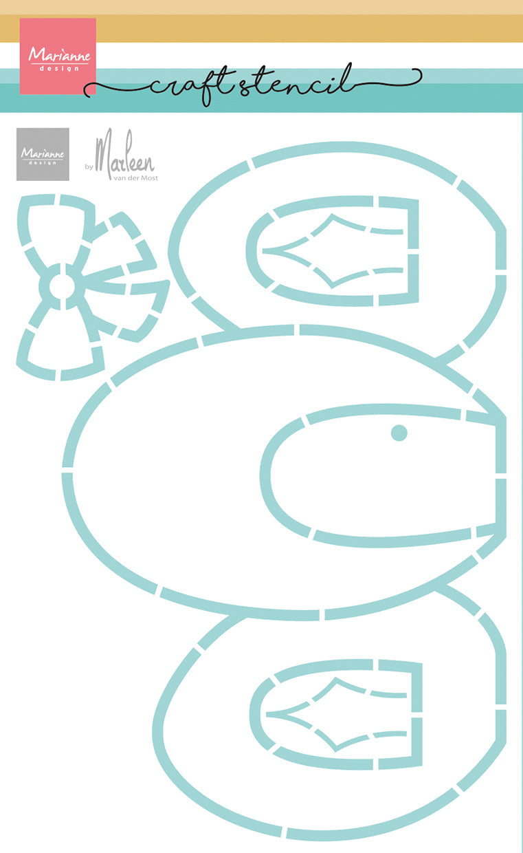 Marianne Design Craft Stencil - Egg Cottage by Marleen